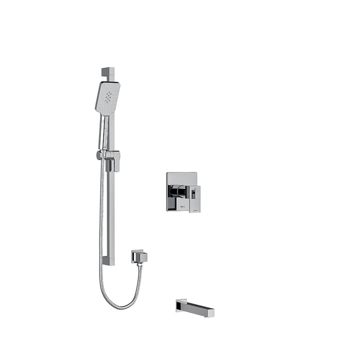 Riobel Kubik 2-Way System With Tub Spout And Hand Shower Rail