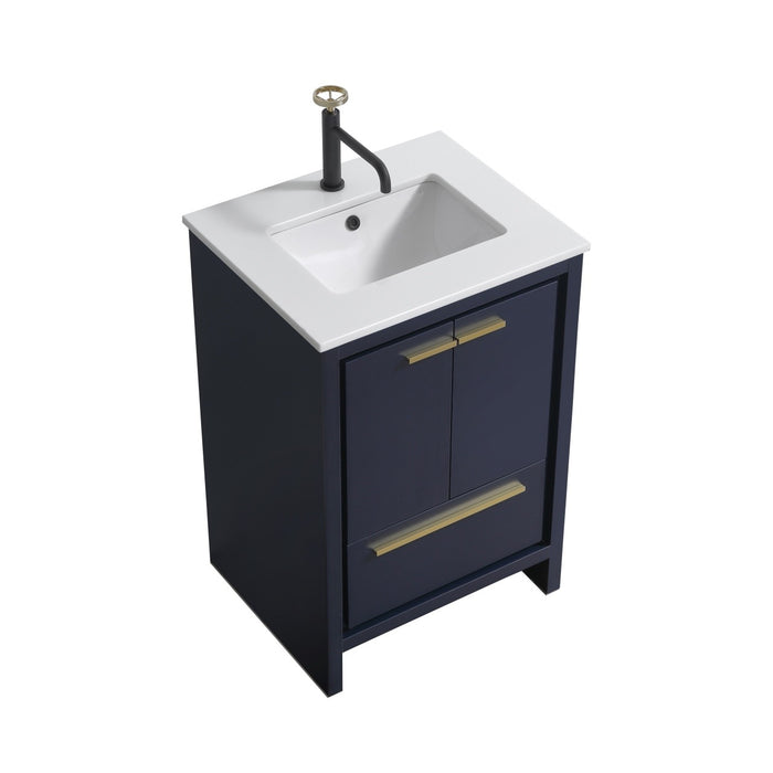 Dolce 24″ Modern Bathroom Vanity with Quartz Counter-Top