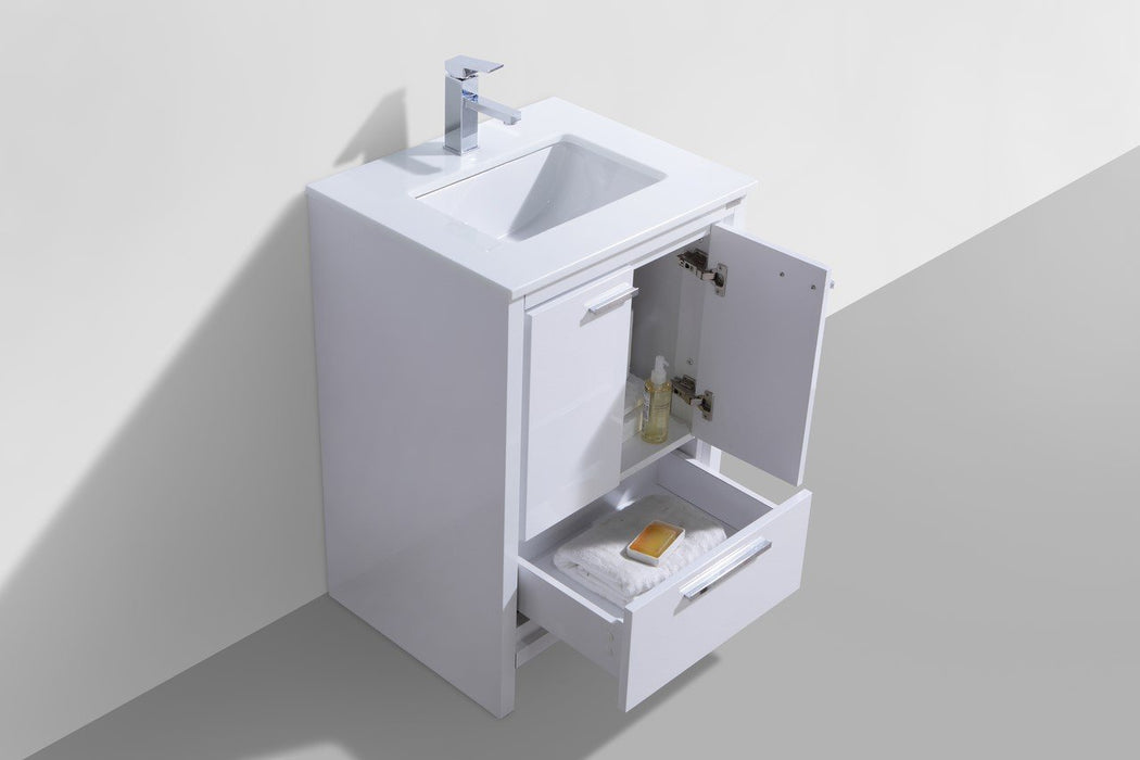 Dolce 24″ Modern Bathroom Vanity with Quartz Counter-Top