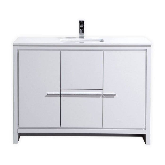 Dolce 48″ Modern Bathroom Vanity with Quartz Counter-Top