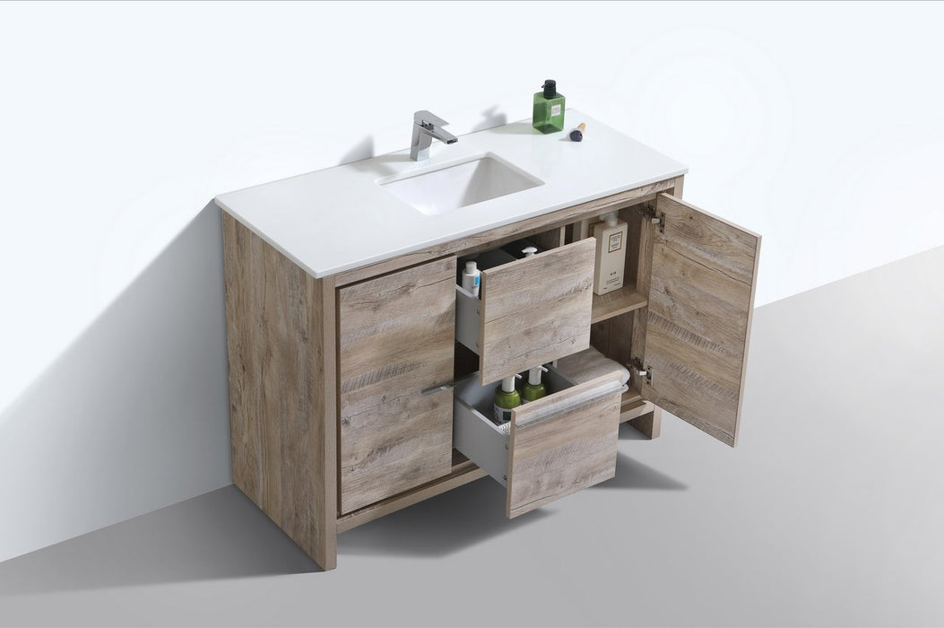 Dolce 48″ Modern Bathroom Vanity with Quartz Counter-Top