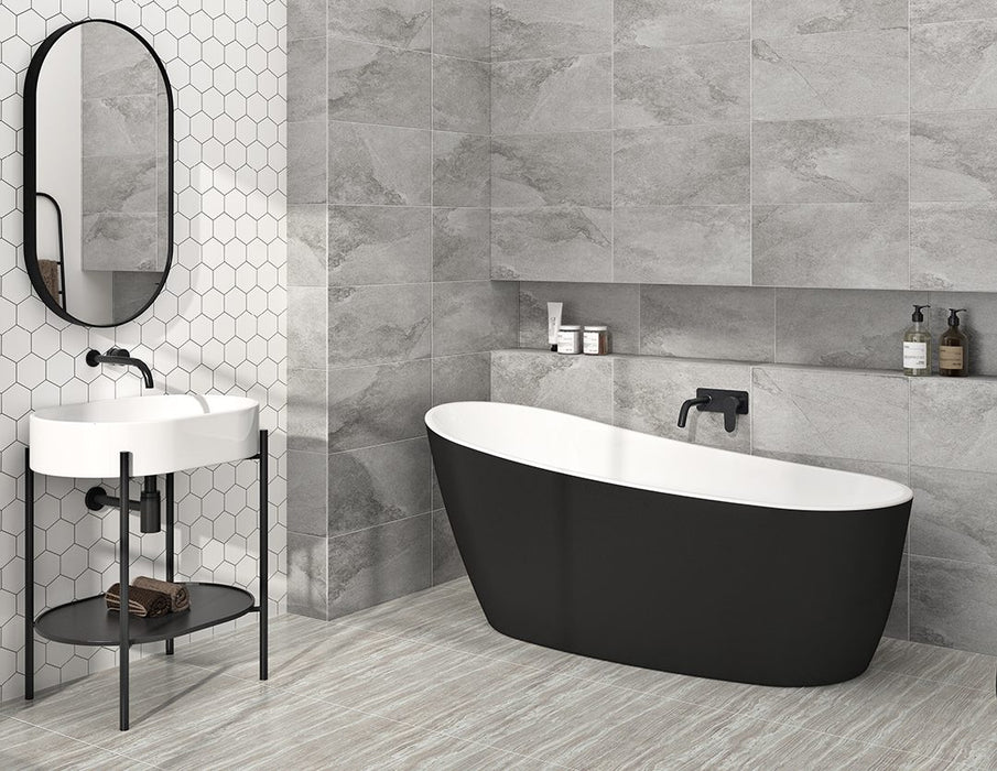 Zitta Issa Matte Black 59" Freestanding Bathtub