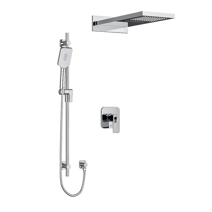 Riobel Equinox 3-Way System With Hand Shower Rail And Rain And Cascade Shower Head