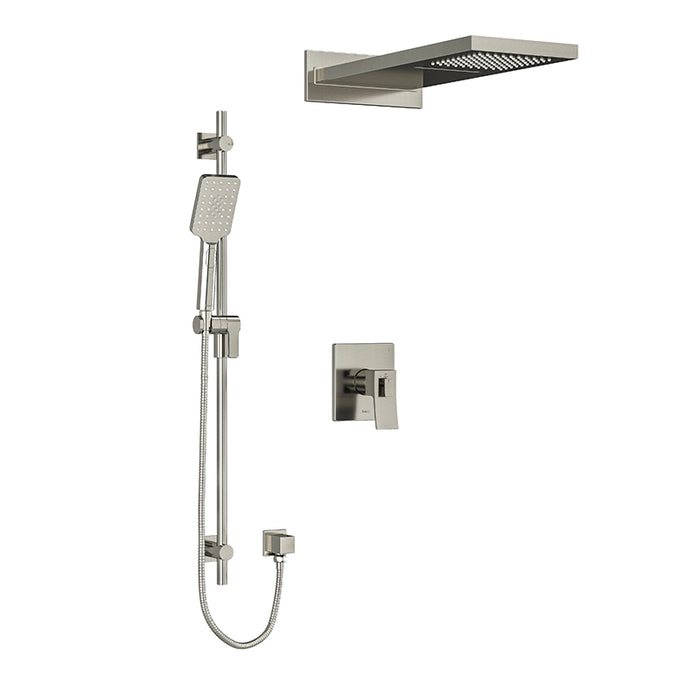 Riobel Zendo 3-Way System With Hand Shower Rail And Rain And Cascade Shower Head