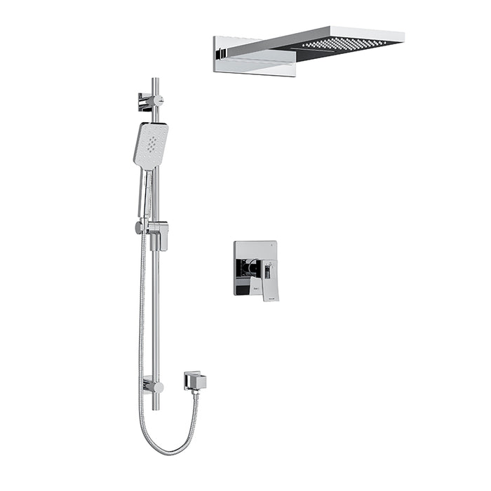 Riobel Zendo 3-Way System With Hand Shower Rail And Rain And Cascade Shower Head