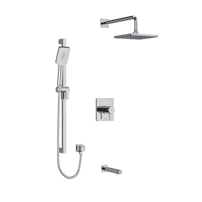 Riobel Premium KIT#2845 3-Way System With Hand Shower Rail, Shower Head And Spout