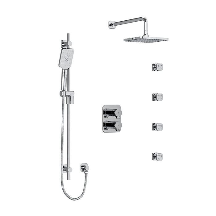 Riobel Fresk  System With Hand Shower Rail, 4 Body Jets And Shower Head