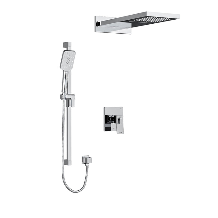 Riobel Premium KIT#8045  3-Way System With Hand Shower Rail And Rain And Cascade Shower Head