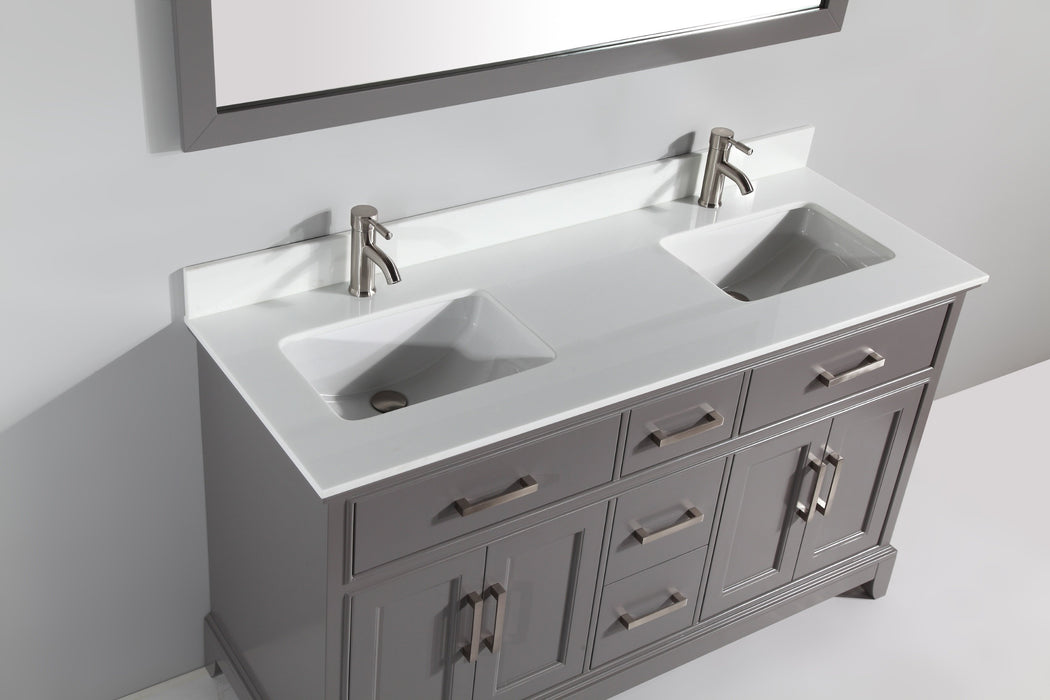 Washington 72" Double Sink Bathroom Vanity Set with Sink and Mirrors