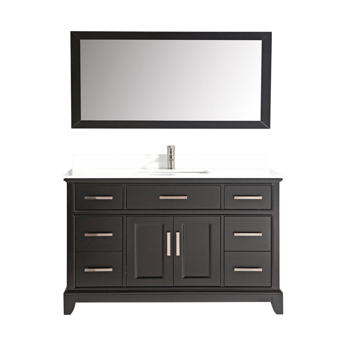 Washington 60" Single Sink Bathroom Vanity Set with Sink and Mirror