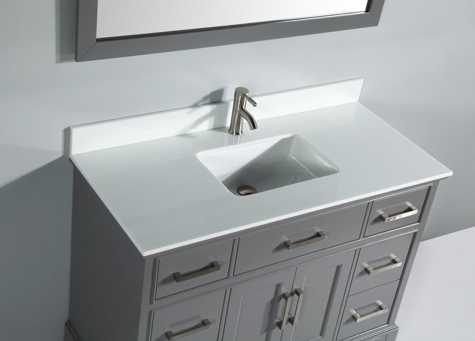 Washington 60" Single Sink Bathroom Vanity Set with Sink and Mirror